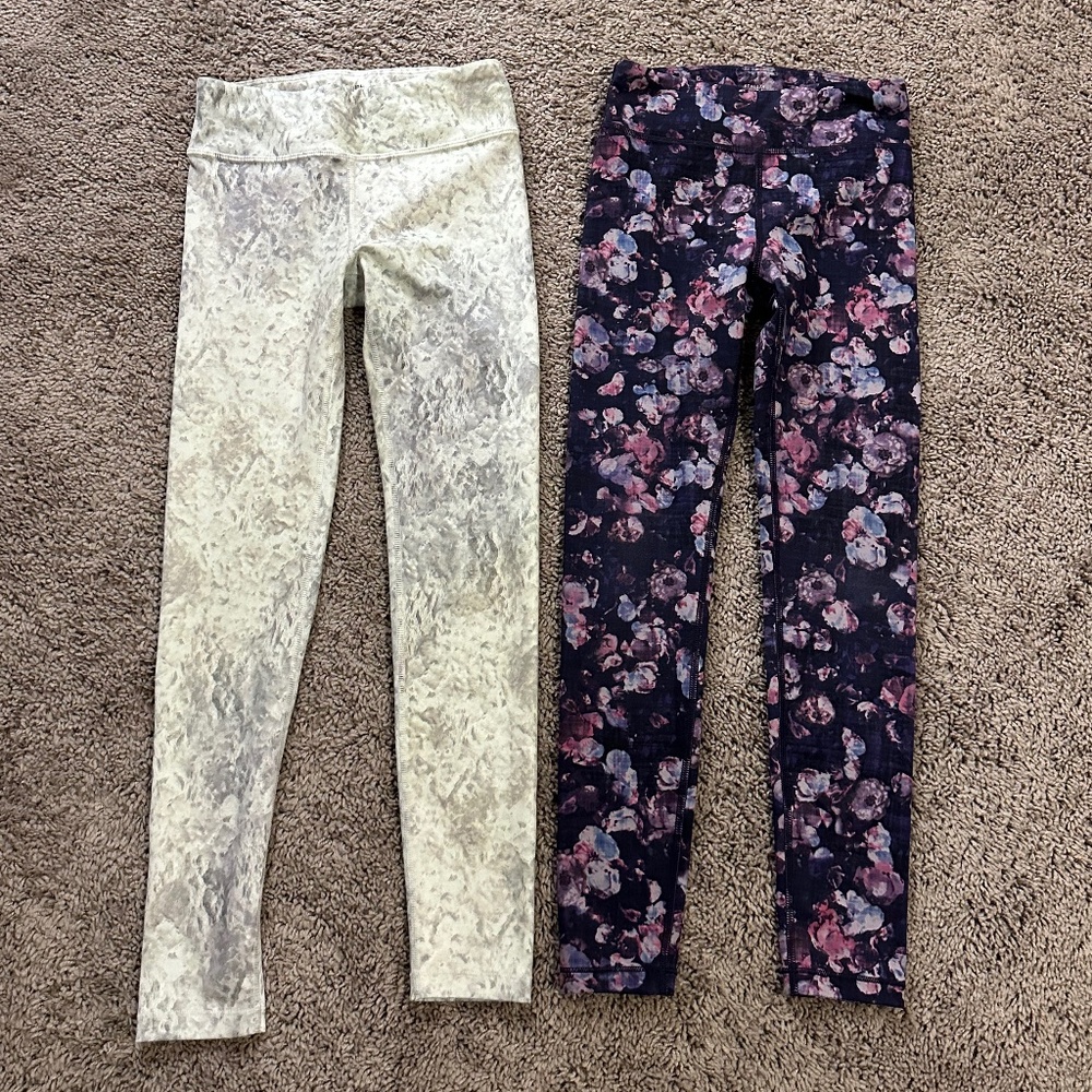 2 Pairs Athleta Girl Leggings size M/8-10